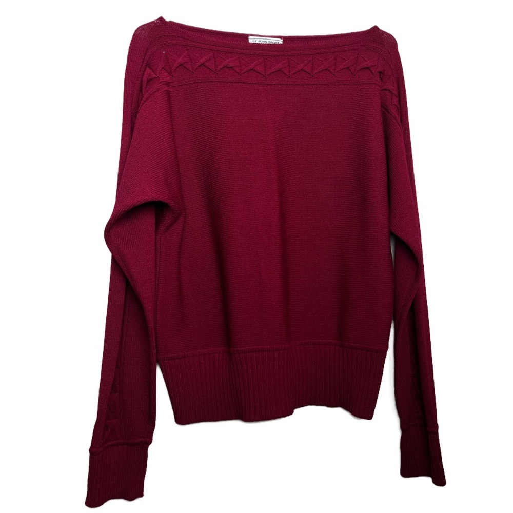 St John Sport Sweater Women’s Medium Knit Wool Blend M